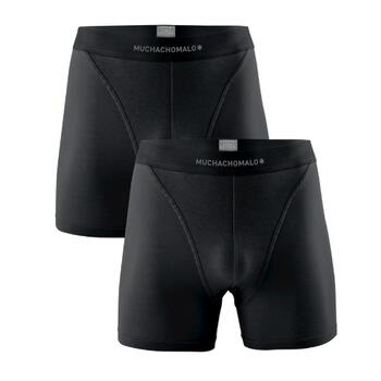 Muchachomalo 2 Pack Pima Katoen Black Boxershorts 