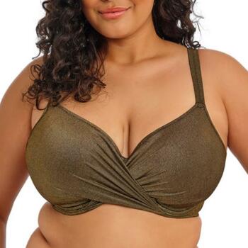 Elomi Swim Sunset Shimmer Gold Rush Uw Plunge Bikini Top