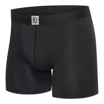 RJ Bodywear Men Easy-Going Boxershort Short met lange pijpjes Black