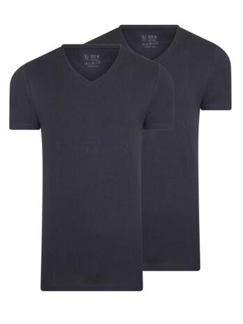 RJ Bodywear Men Everyday Den Bosch Shirt met V-hals Navy