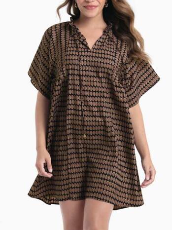 Rosa Faia Badmode Tahiti Tuniek Black