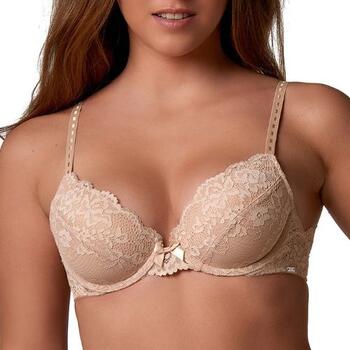 After Eden Molly Padded wire bra in recycled lace Powder