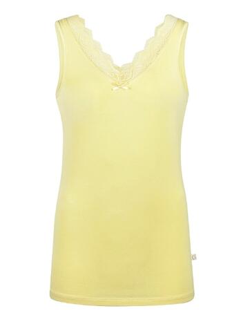 Charlie Choe N Amalfi Coast Women Lace Top Light Yellow