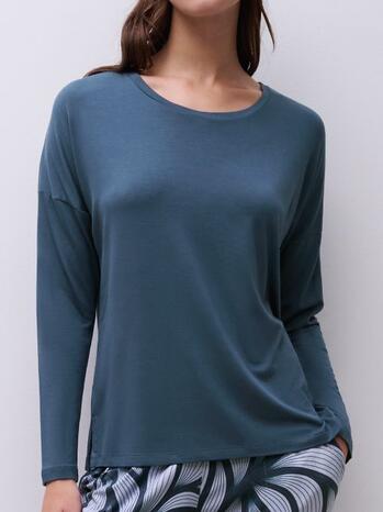 Femilet Nachtmode Yara T-shirt long sleeves Dark denim