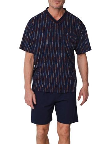 Robson Heren Shortama with V-neck Dark Blue