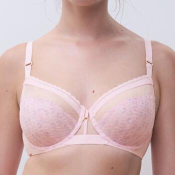Chantelle Monogram Covering underwired bra Nymphea Pink / Lavandin