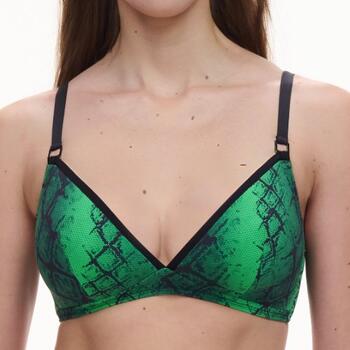 Chantelle Badmode Totem Wirefree triangle spacer bra Green Python