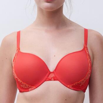 Chantelle Spice Covering T-shirt bra Red Cocktail Multico