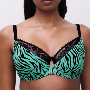 Chantelle Pulse Covering spacer bra Emerald Zebra