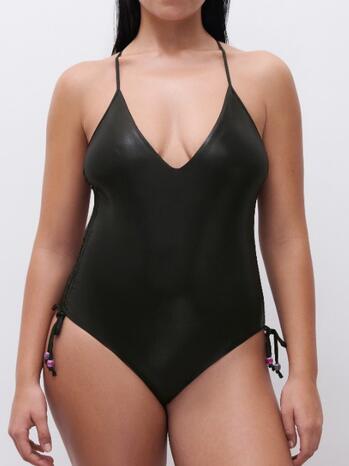 Chantelle Badmode Metallic Wirefree swimsuit Zwart