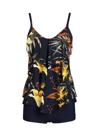 Mila Tankini  Ocean Beach Navy/Print