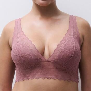 Chantelle EasyFeel Floral Touch Wirefree triangle foam bra Rose Des Bois