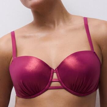 Chantelle Pulp Metallic T-shirt memory bra Azalea glow