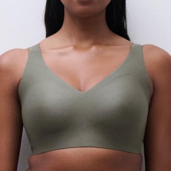 Chantelle Softstretch Power Plunge wirefree bra Clay Green