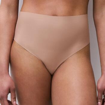Chantelle Defi Hoge taille string Coffee Latte