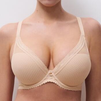 Chantelle Romance Plunge t-shirt bra Goudkleurig Beige
