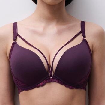 Chantelle Illusion Push up bh Aubergine lurex