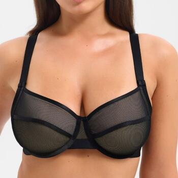 Lisca Mesh Beugel-Bh – Cups F En G Zwart