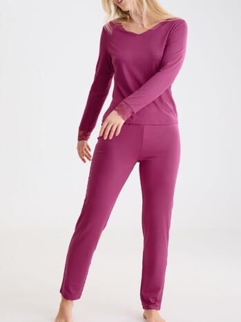 Lisca Ruth Pyjama Met Shirt En Broek Wild Rose