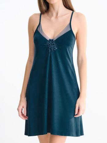 Lisca Nachtmode Velvet Luxe Nachtjapon Atlantic Deep