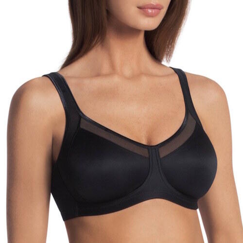 Anita Women's 2-Pack Wire-Free Comfort Bra #5859 - Seamless Cups, Wide Padded Straps, Full Figure Support, Black, Size 42D