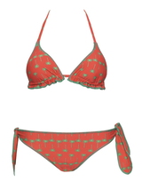 Brüste und Unterhosen Palmtree orange set