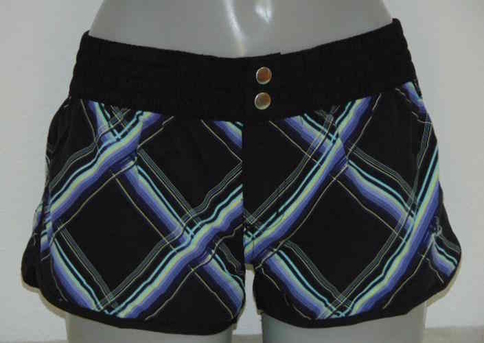 Shiwi Plaid schwarz/violett strand short