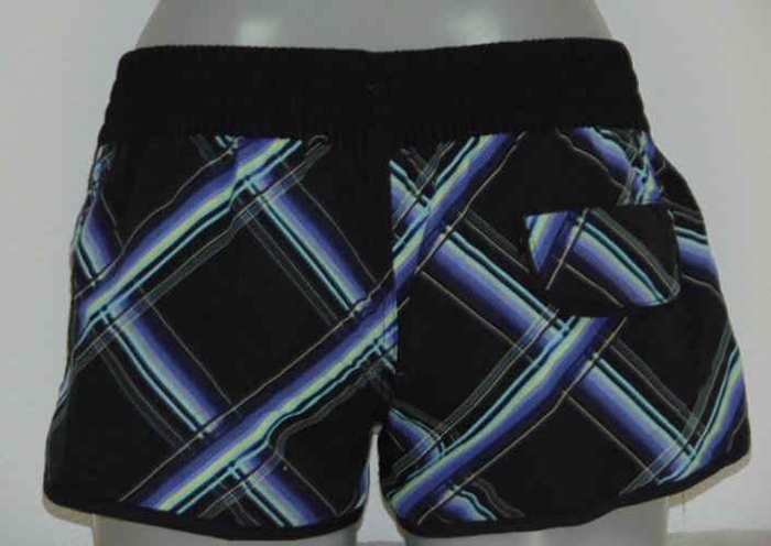 Shiwi Plaid schwarz/violett strand short