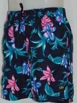 Schiwi-Männer Flower navy-blau/pink badehose