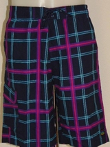 Schiwi-Männer Plaid navy-blau badehose