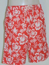 Schiwi-Männer lotus rot/weiß badehose