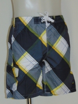 Schiwi-Männer Plaid grau badehose