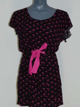 Shiwi Flamingo schwarz/pink kleid