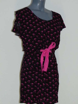 Shiwi Flamingo schwarz/pink kleid