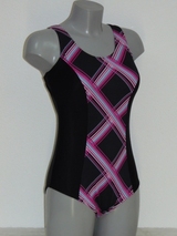 Shiwi Plaid schwarz/pink badeanzüge