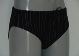 Schiwi-Männer pinstripe schwarz badeslip