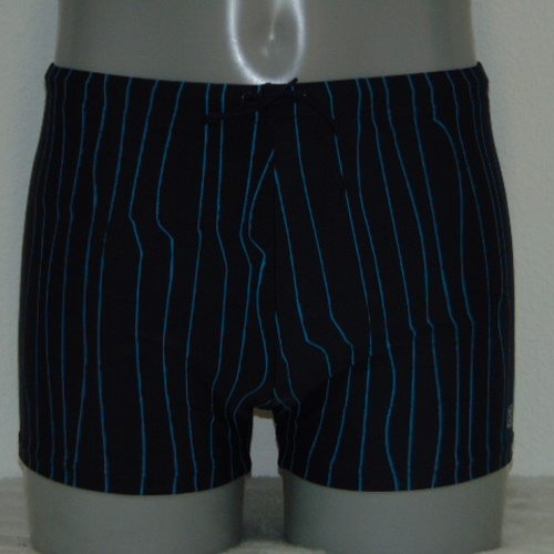 Schiwi-Männer pinstripe navy-blau schwimmboxer