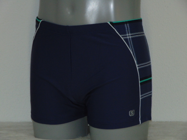 Schiwi-Männer Plaid jeans blau schwimmboxer