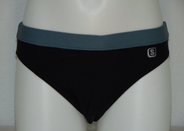 Schiwi-Männer Contrast schwarz/grau badeslip
