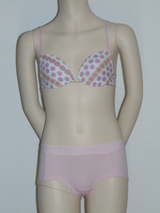 Brüste und Unterhosen Dot in the Dot weiß/pink mädchen-bh