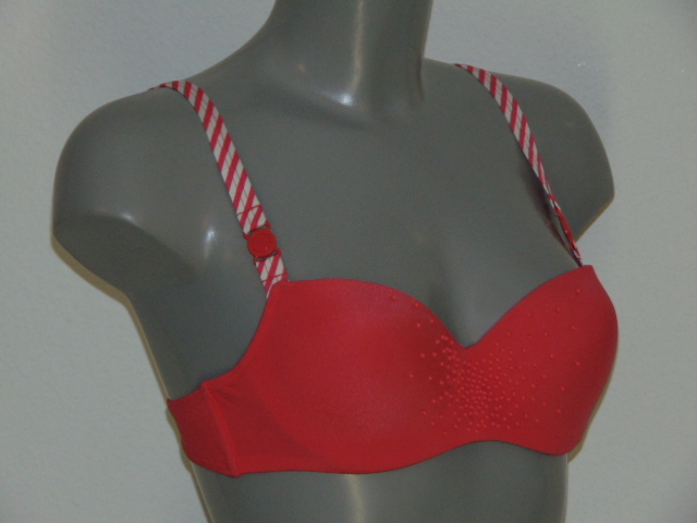 Marlies Dekkers Bademode Boracay weiß/rot gemoldefer bikini bh