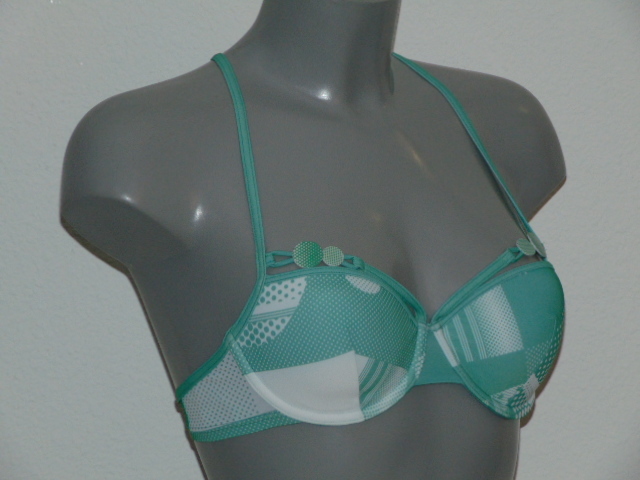 Marlies Dekkers Bademode Princess of Polkadots grün/weiß gemoldefer bikini bh