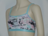 Brüste und Unterhosen Tekst blau spaghetti top