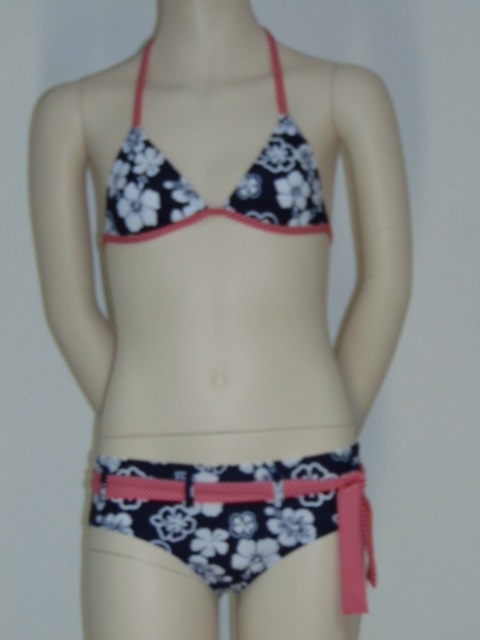 Brüste und Unterhosen Lotus navy-blau/weiß set