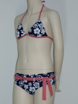 Brüste und Unterhosen Lotus navy-blau/weiß set