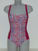 Nickey Nobel Lotte pink/print badeanzüge