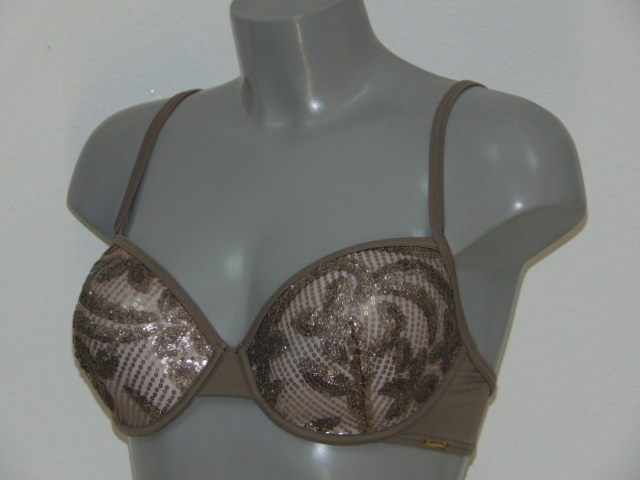 Sapph Bademode Methics Leaves taupe gemoldefer bikini bh