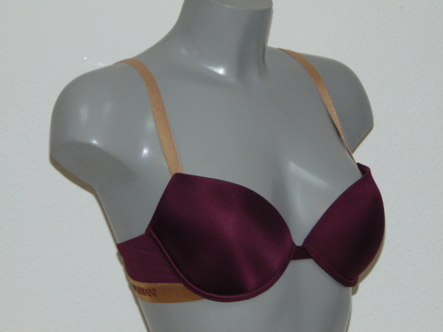 Armani Damen Microfiber aubergine push up bh