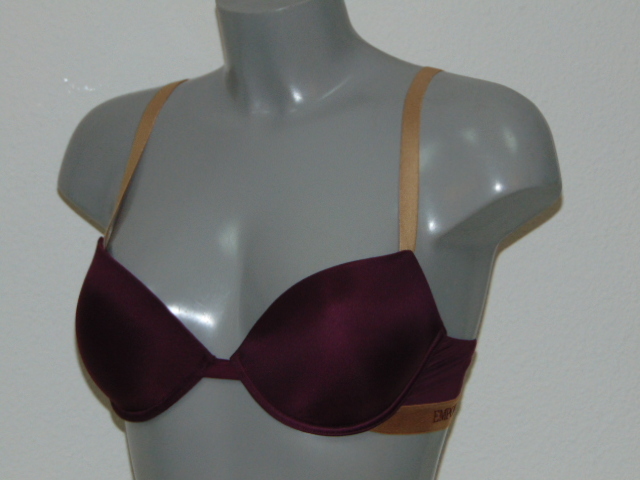 Armani Damen Microfiber aubergine push up bh