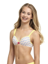 Brüste und Unterhosen Weavy gelb mädchen-bh